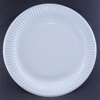 Белая ламинированная бумажная тарелка 230 мм