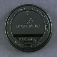 Крышка для стакана 90 мм Huhtamaki черная с клапаном